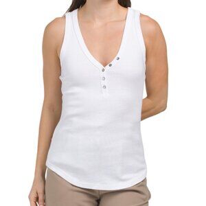 NWT! MICHAEL STARS V-neck Henley Tank Top $72